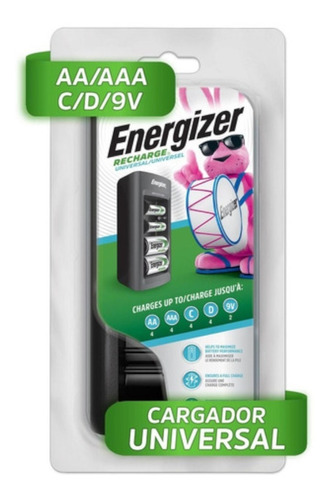 Cargador Pilas Universal Energizer Recargables Todos Tamaños