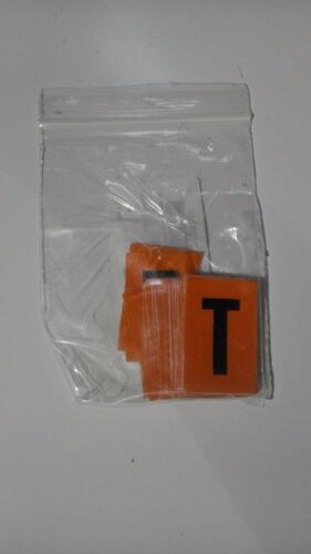 1 X1-1/2  Black On Orange Reflective Vinyl Letter Label  Cck