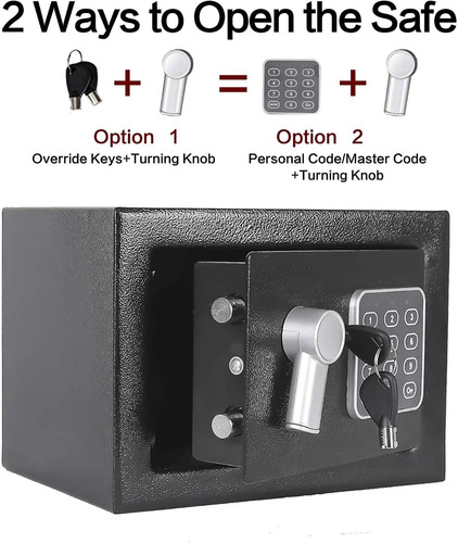 Imagen 3 de 4 de Caja Fuerte Con Clave, Caja De Seguridad Con Clave