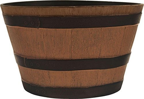 Macetero Whiskey Barrel 15.5  Oak