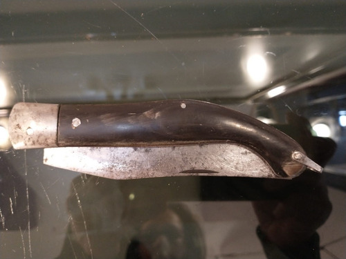 Imagen 5 de 10 de Antigua Navaja Con Cachas De Asta Y Metal 11cm De Hoja
