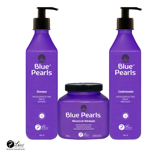 Kit Matizador Linha Blue Pearls + Brind Leave-in Para Cabelo