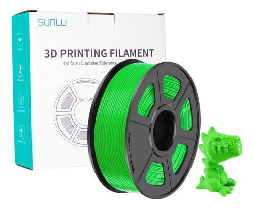 Filamento Abs 1.75 Mm Sunlu 1 Kg Color Verde