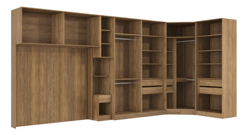 Quarto Modular Kappesberg Adapt Nogueira 6 Pçs 474cm X 185cm