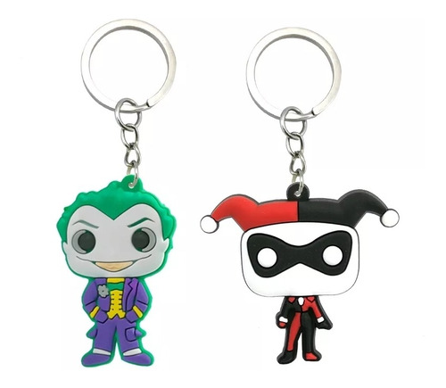 Set Llavero Joker + Harley Quinn