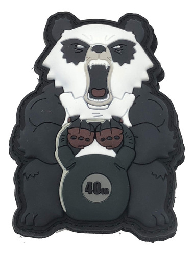 Tacopsgear Angry Fitness Panda Parche Pvc Levantamiento 40lb