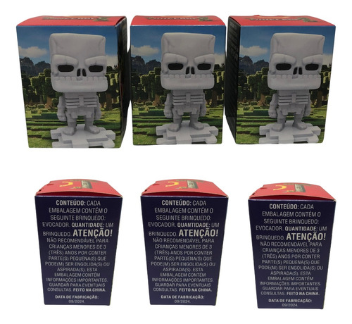 Boneco Esqueleto Boneco Minecraft Mclanche Feliz Lacrado