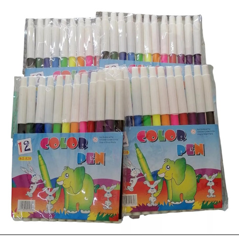 Plumones Lavables 20 Paquetes Con 12 Pz