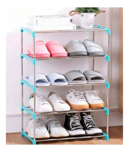 Zapatero Apilable De Aluminio Reforzado De 5 Niveles Mixto