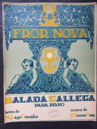 Imagen 10 de 10 de Antiguas Partituras Para Piano. Música Gallega. 51694.