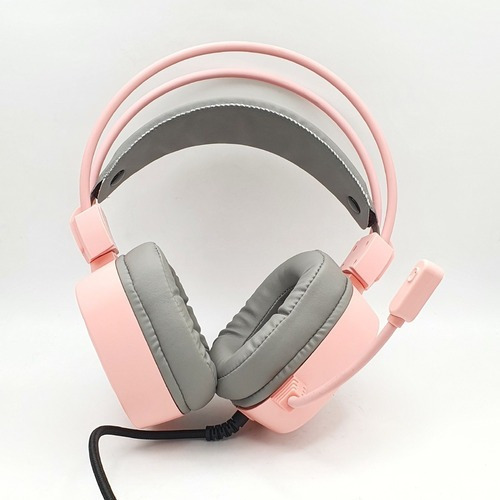 Imagen 8 de 8 de Audífono Gamer Njoytech Rosado Usb V7.1 Retroiluminado Rgb