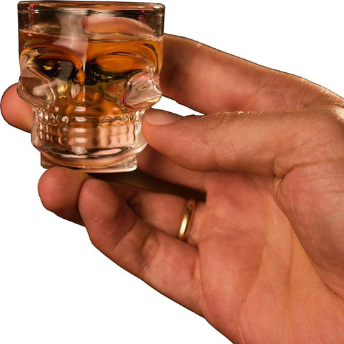 Set 6 Vaso Whisky Tequilero Mezcalero Shots Craneo Calavera