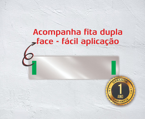 Placa Escritório Para Portas E Paredes Em Alumínio 22x8 Cm