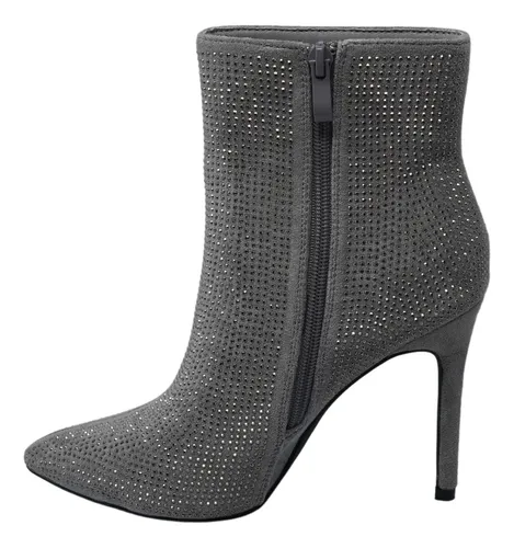 Botines grises tacon sale