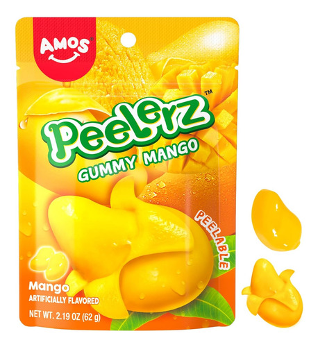 Amos Peelable Mango Candy, Peelerz Gummy Mango Peeling Candy