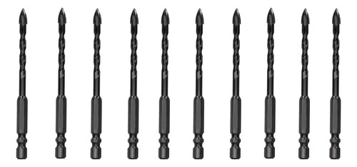 10 Brocas Negras Con Punta De Lanza En Forma De Punta De Lan
