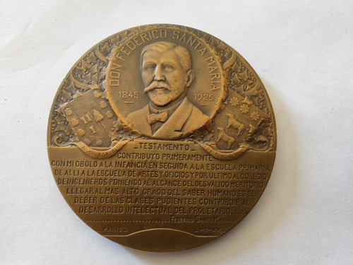 Medalla Fundación Federico Santa María 1825-1925(x