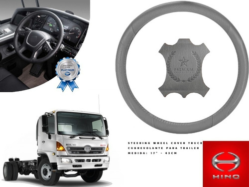 Cubrevolante Piel Gris Trailer Truck Hino 1018 2015