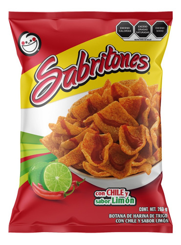 3 Pack Frituras De Harina Chile Y Limon Sabritones Sabritas