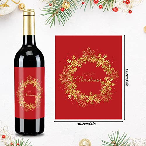 54 Etiquetas Adhesivas Botellas De Navidad Diseño De O...
