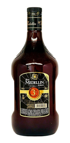 Garrafa Ron Medellín Añejo 3 Años - mL a $66