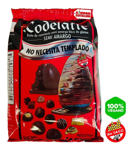 Chocolate Codelatte Semiamargo X 500g - Ciudad Cotillón