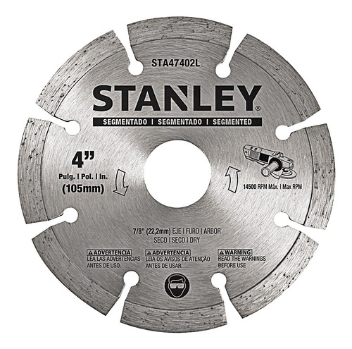 Disco Diamantado 4 Polegadas Segmentado Stanley  - Sta47402b