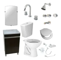 Comprar Combo Baño Completo Vanitory Espejo Accesorios Griferias