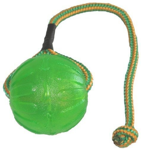 Starmark Everlasting Fun Ball On A Rope Dog Toy, Verdes, Med
