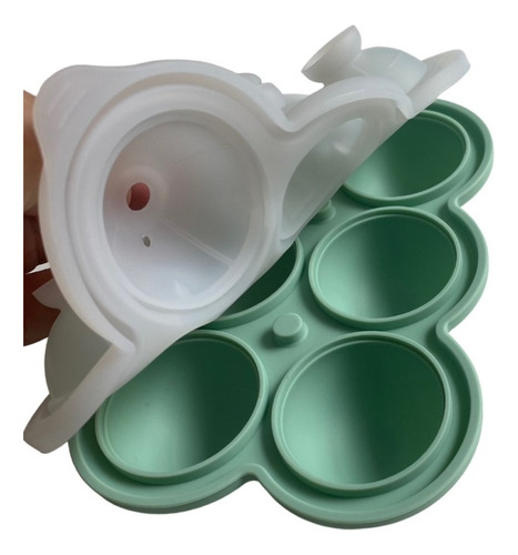 Set De 2 Cubetas De Silicona Circ 6 Cav Kioxx Verde Claro