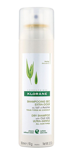 Klorane Shampoo Seco Spray Leche De Avena Extra Suave Sin Mojar Práctico Y Rápido Avoine
