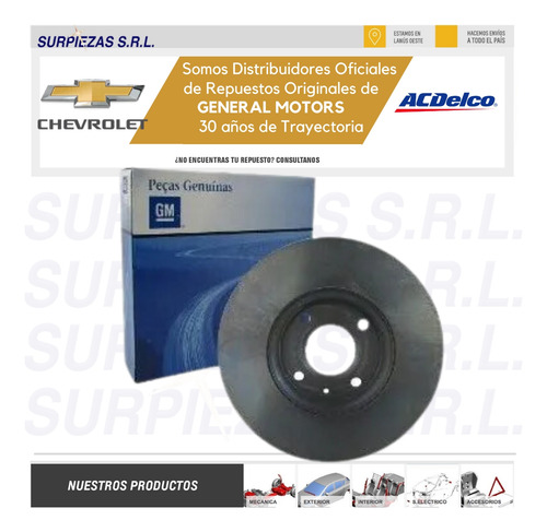 Disco Freno Del Cruze 17/ 1.4 Chevrolet Original