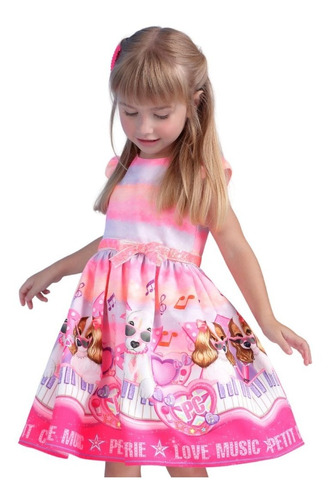 Imagem 1 de 3 de Vestido De Festa Infantil Pink Petit Cherie Love Music 21004
