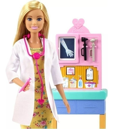 Imagem 5 de 8 de Barbie Profissões Médica Pediatra C/ Bebê Mattel Ms Sj