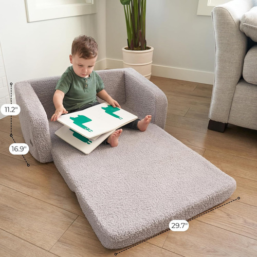 Sofá Y Silla 2 En 1 Resistente Para Niños, Cómodo Y Plegable