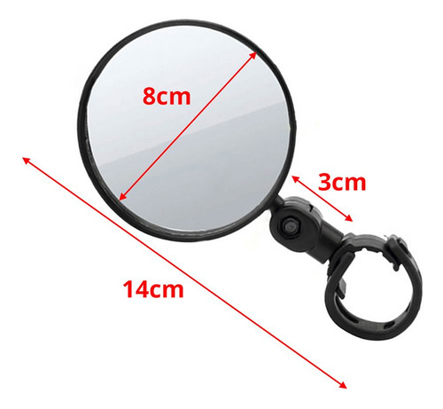 Espejo Retrovisor De 360° Con Forma De Cristal Para Motocicl