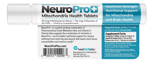 Best 365 Labs Neuropro+ - Tabletas De Salud De Mitocondrias 