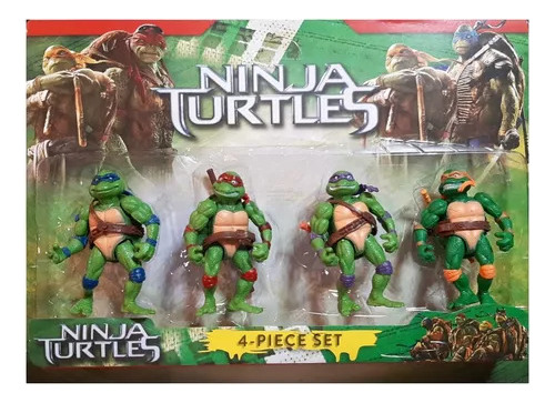 Tortugas Ninja Mutantes 10cm Set X 4 + 7 Armas! Articuladas
