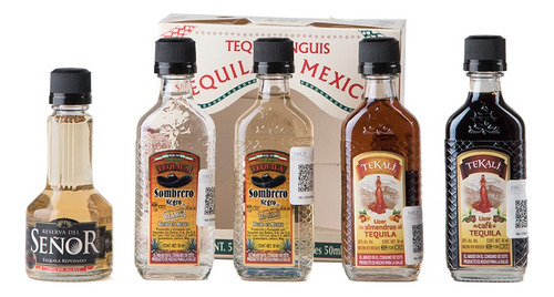 Mini Tequila Es Mexico Est C/5 50ml