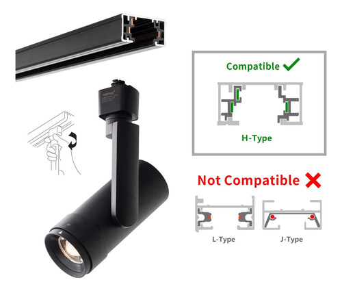 Cabezales Led Con Zoom Tipo H Regulables De 13.5 W Para Coci