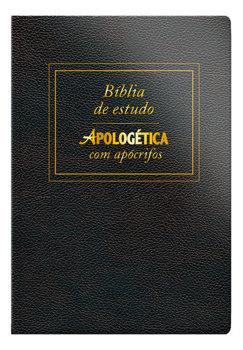Bíblia Apologética com apócrifos - Luxo Preta, de Almeida, João Ferreira de. Geo-Gráfica e Editora Ltda em português, 2022