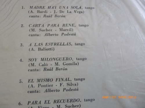 Vinilo Lp De Tango Miguel Calo Y Más ( Xx506 (Usado)