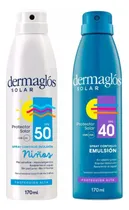 Comprar Kit Protector Solar Dermaglos Spray Fps 40 Y Fps 50 Niños