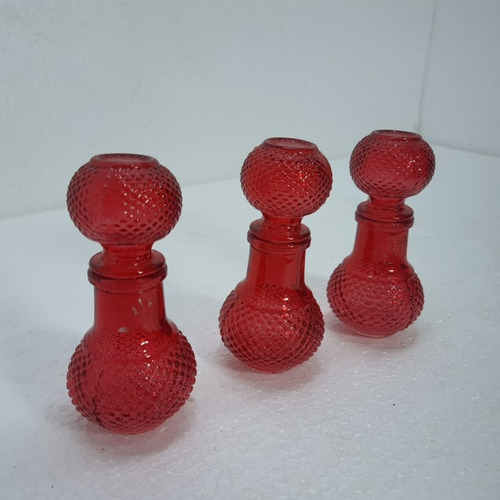 Imagem 6 de 6 de Jogo 5 Mini Licoreiras 50ml Vidro Tampa Vedante 12x5cm Dispo