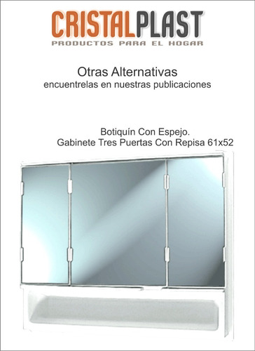 Espejo Botiquín Peinador Puertas Baño 61x52x10
