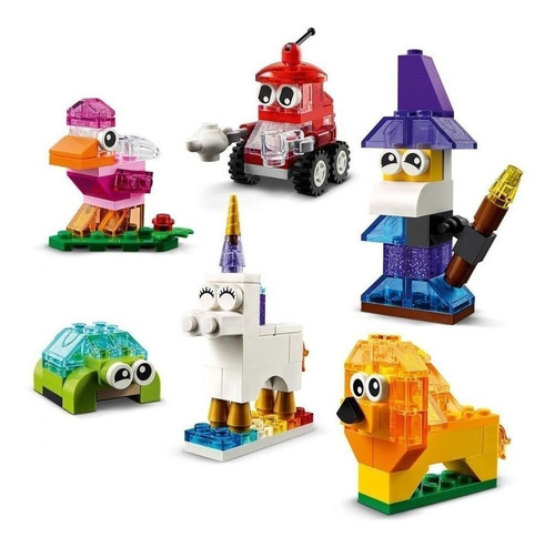 Imagen 4 de 8 de Set de construcción Lego Classic Creative transparent bricks 11013 500 piezas en caja