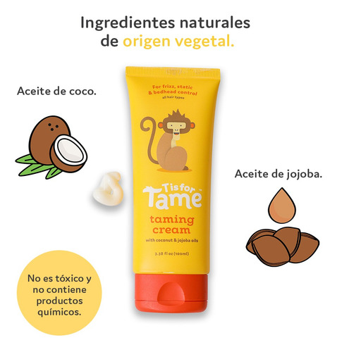T Is For Tame Crema Para Peinar Bebés Organica Y Natural