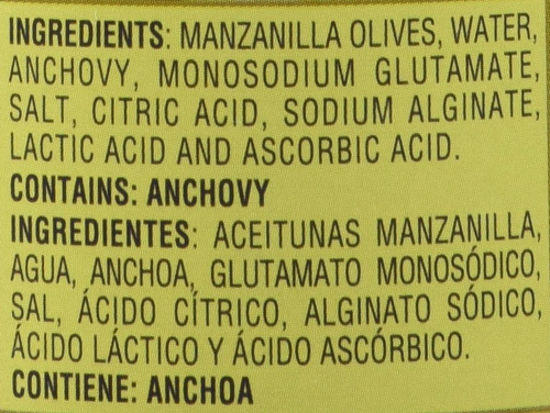 Goya Aceitunas Rellenas Minced Anchoas 5,25 Onzas (paquete D
