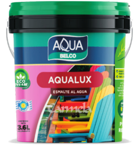 Pintura Esmalte Al Agua Brillante Belco Aqualux 12 Colores