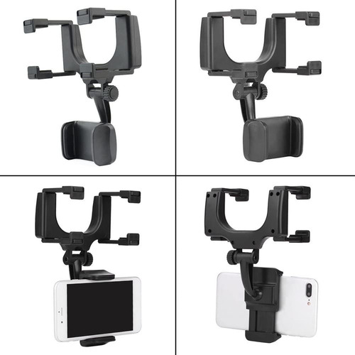 Imagen 2 de 8 de Soporte Porta Celular 360 Carro Auto Espejo Retrovisor